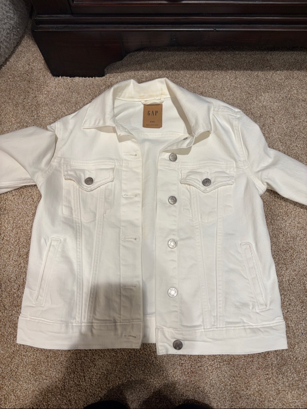 GAP Off-White Denim Trucker Jacket